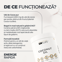 Coconut Oil DY Life, 60 Softgels, 30 Serviri