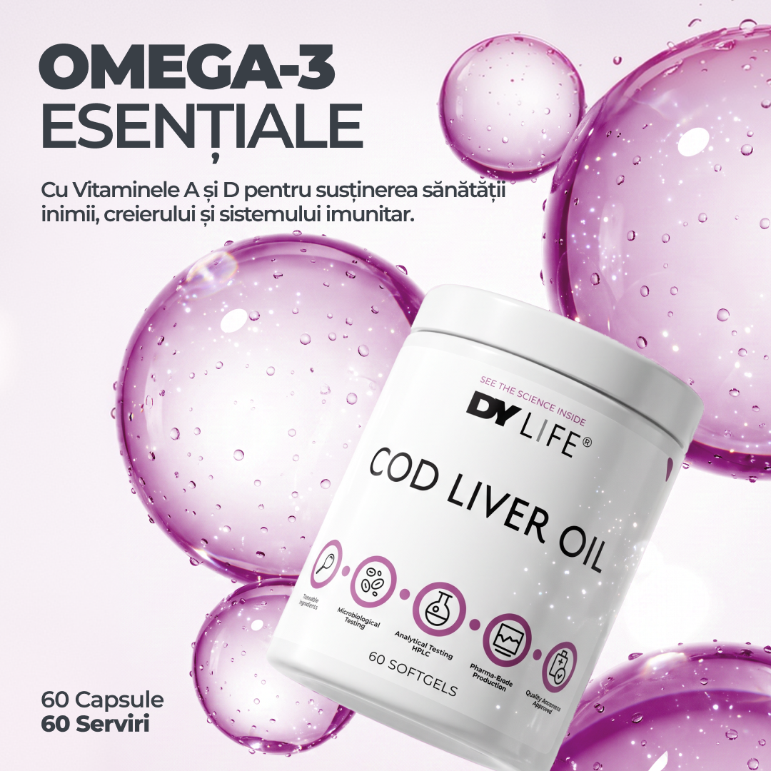 Cod Liver Oil DY Life, 60 Softgels, 60 Serviri