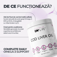 Cod Liver Oil DY Life, 60 Softgels, 60 Serviri