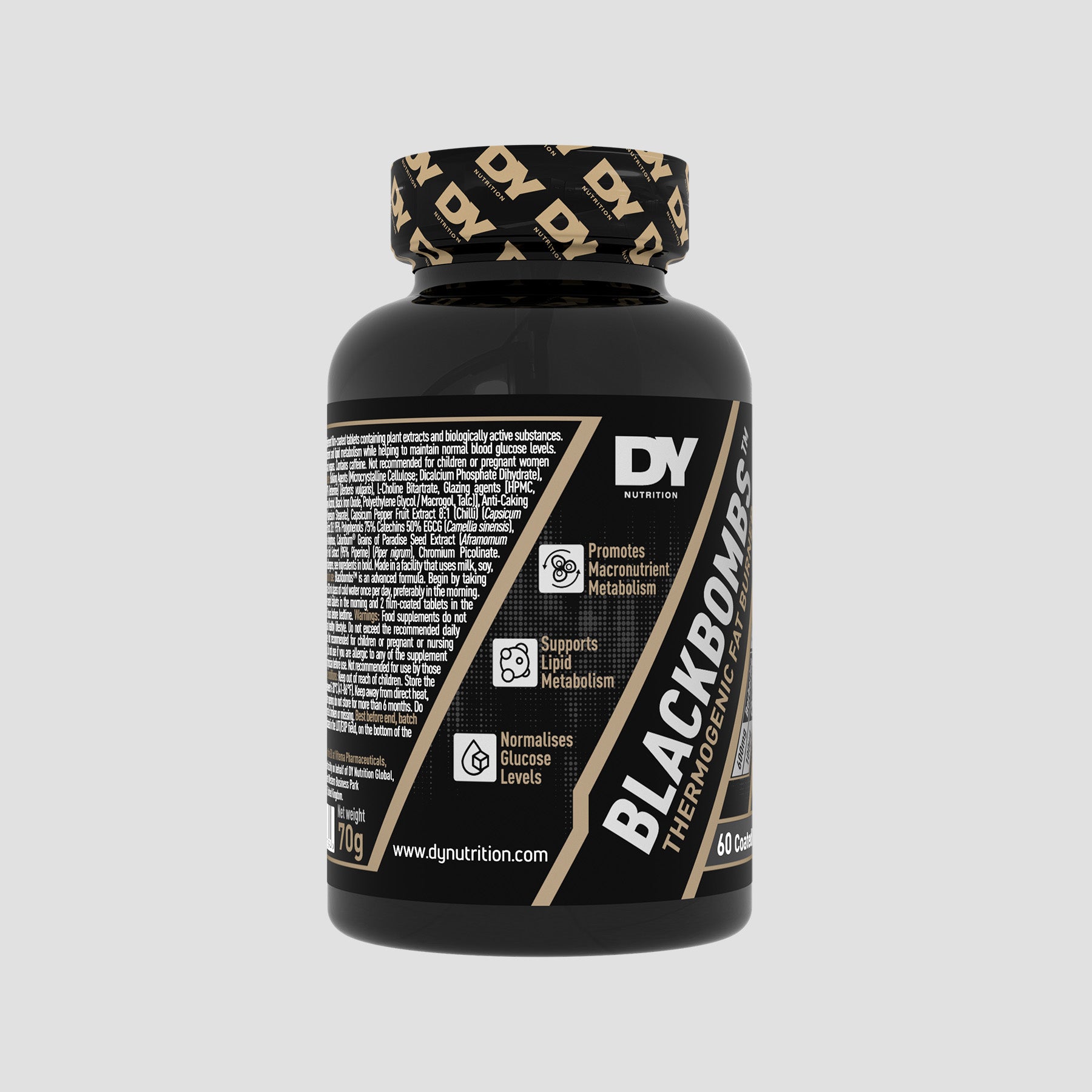 Arzător de grăsimi Blackbombs, 70g, 60 de tablete