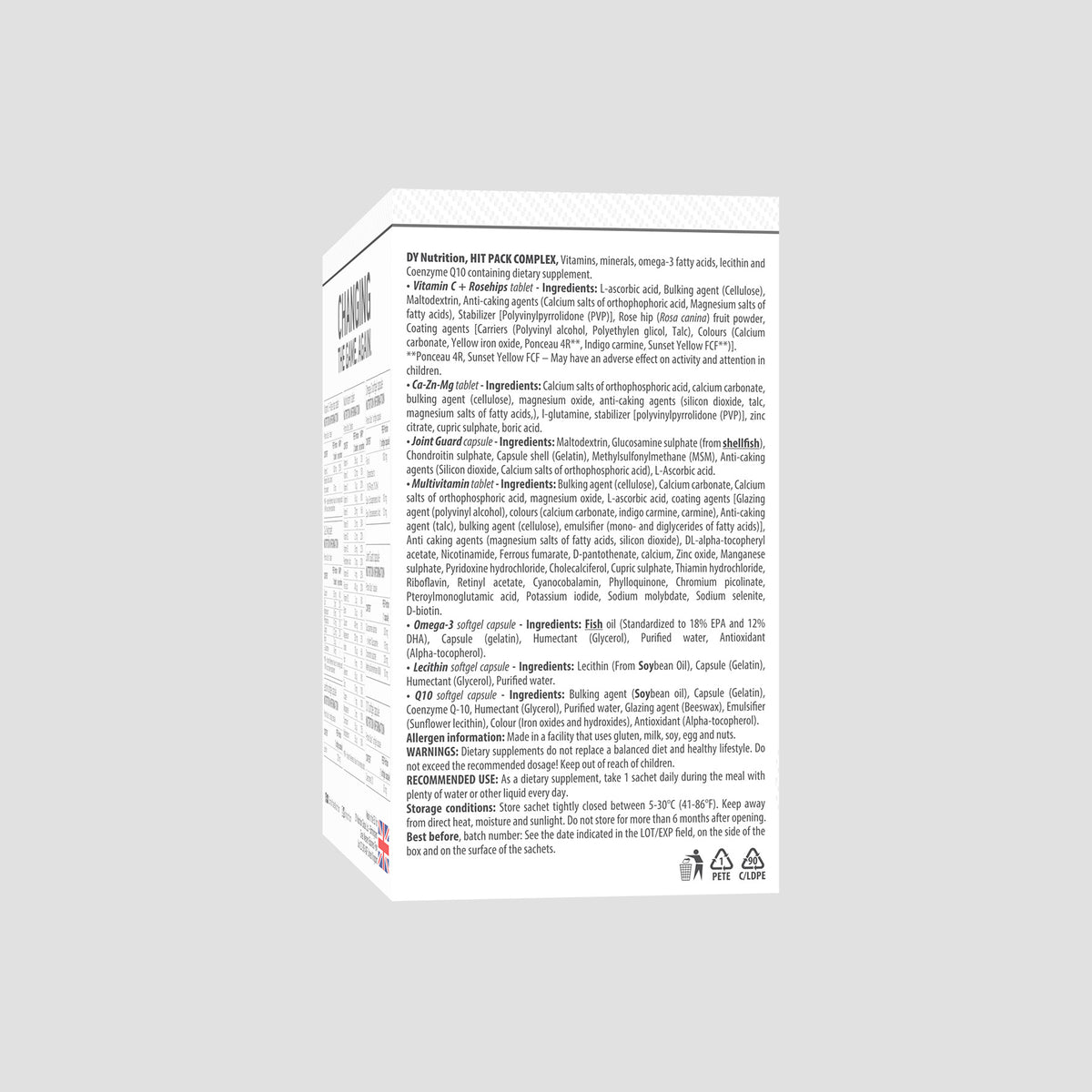 Complex de vitamine HIT Pack, 328g (30 de plicuri x 8 suplimente in 1)