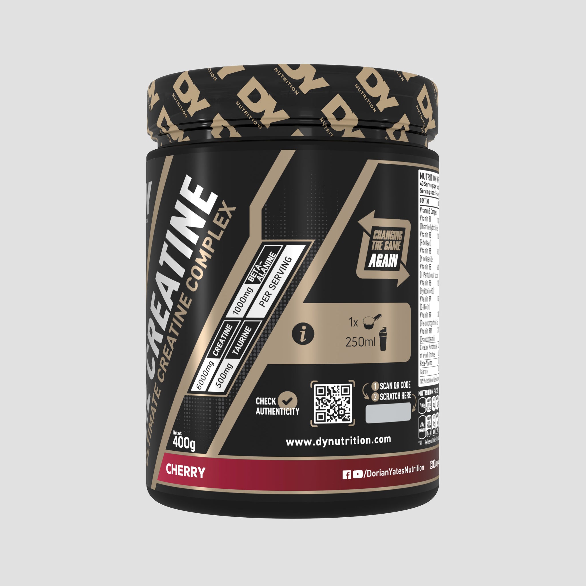 The Creatine DY Nutrition 400g, 40 de serviri
