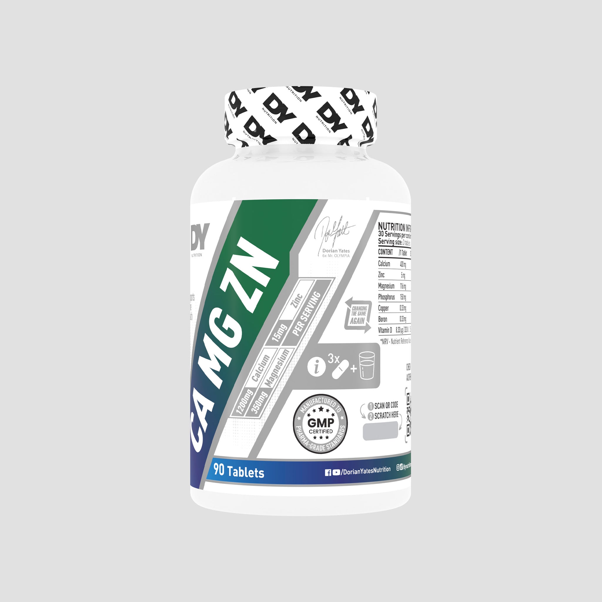 Ca-Mg-Zn, 90 de tablete, 30 de serviri