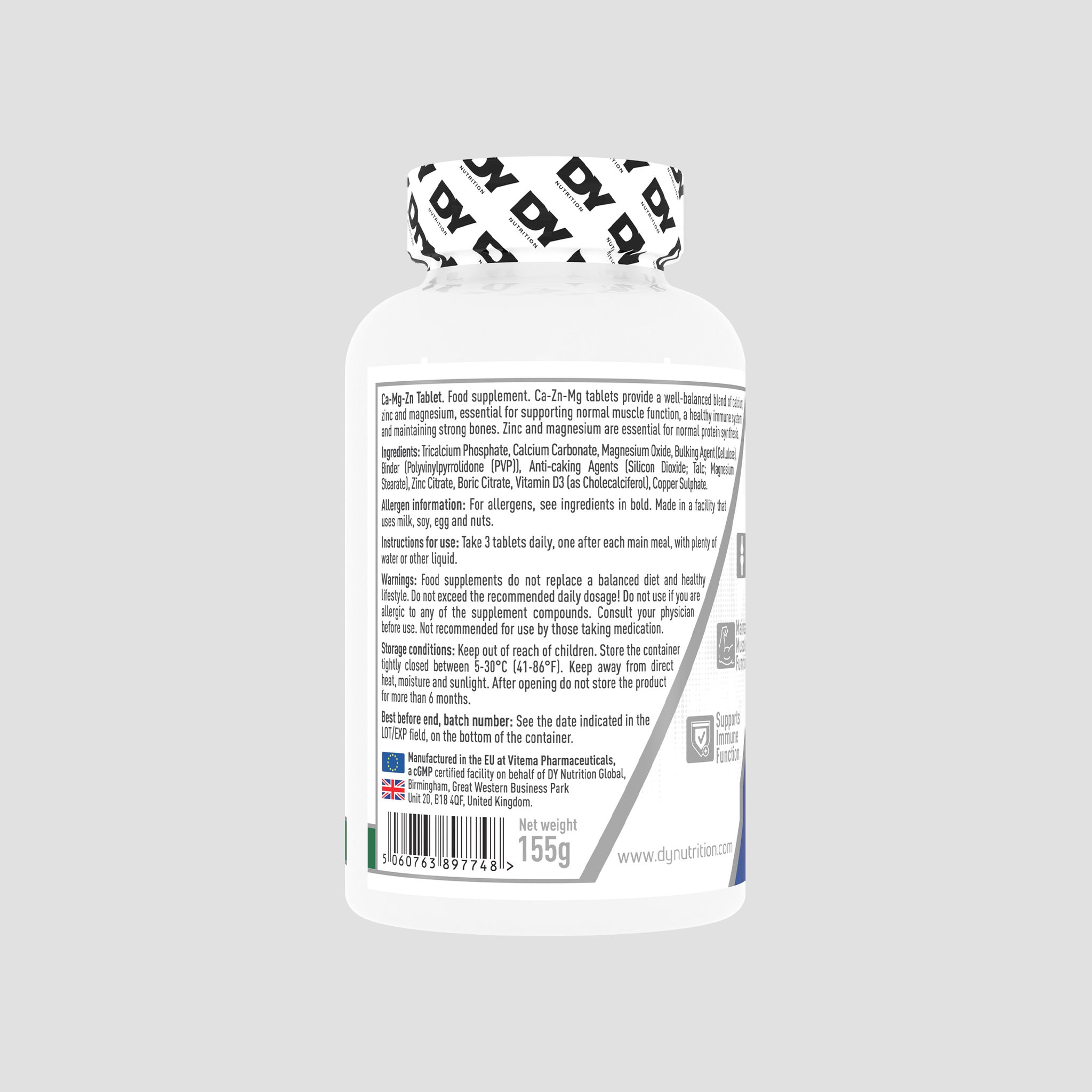 Ca-Mg-Zn, 90 de tablete, 30 de serviri