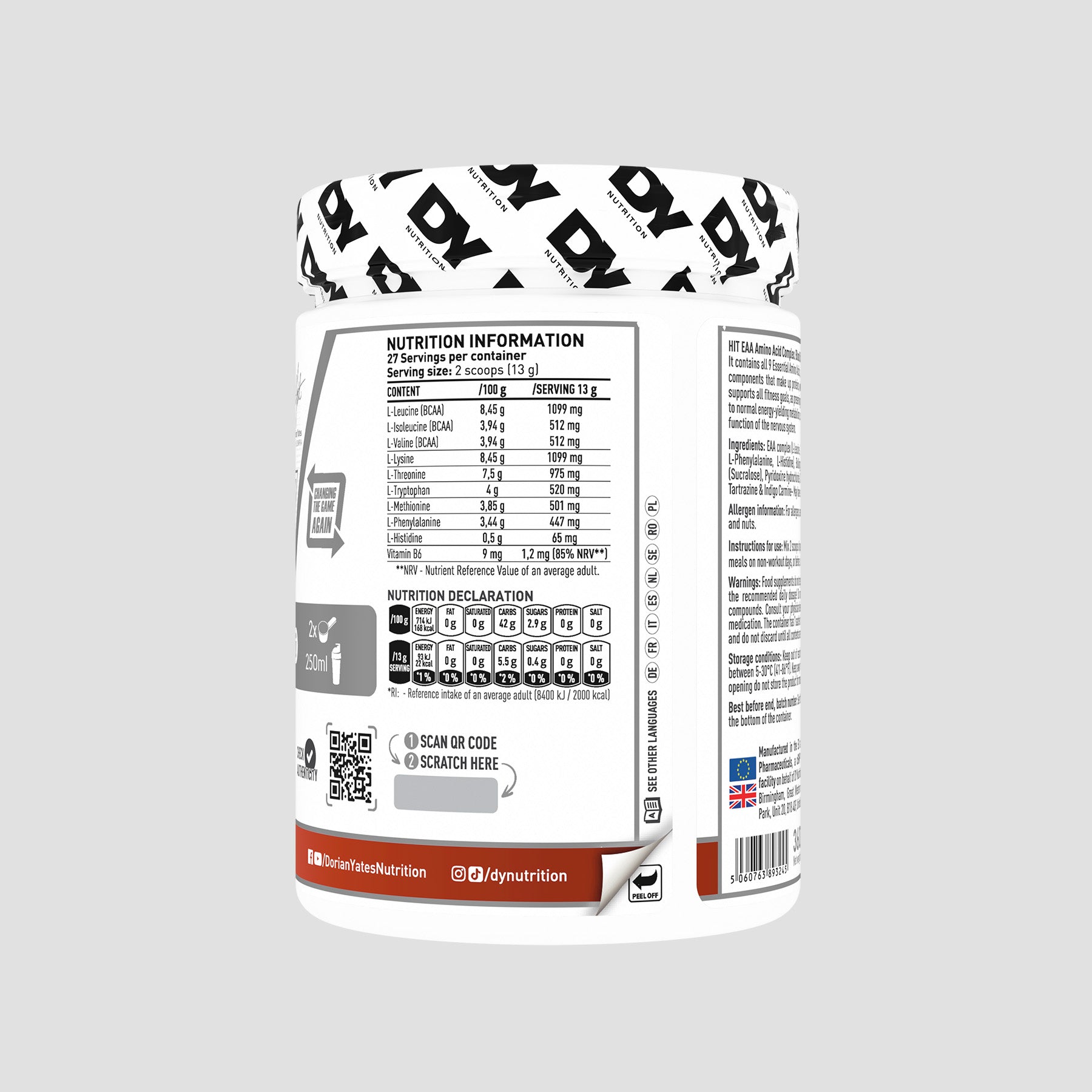 Aminoacizi esențiali HIT EAA Complex, 360g, 27 de serviri