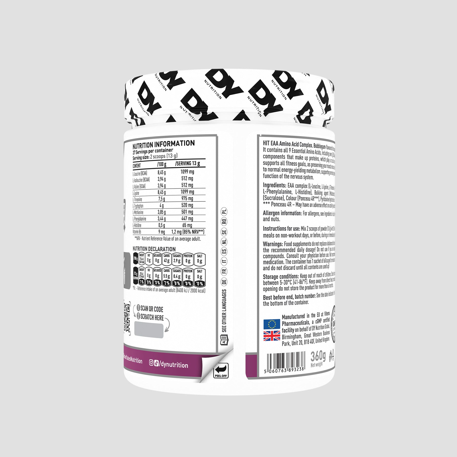Aminoacizi esențiali HIT EAA Complex, 360g, 27 de serviri