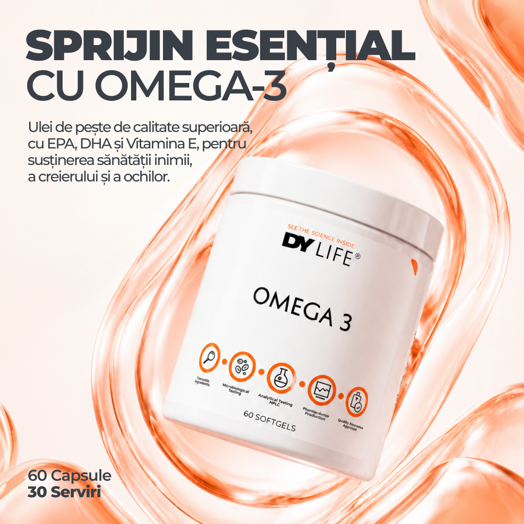 Omega 3 DY Life, 60 Softgels, 30 Serviri