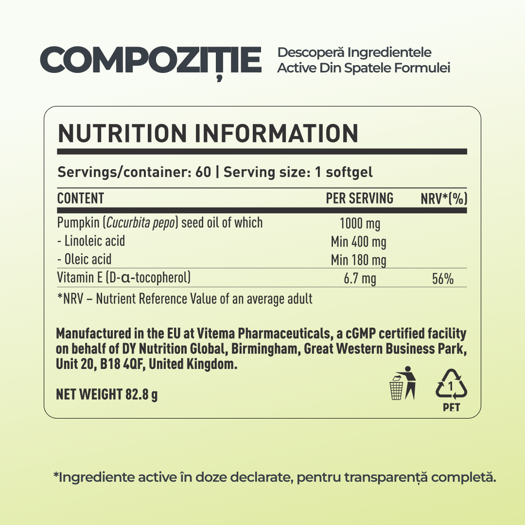 Pumpkin Oil DY Life, 60 Softgels, 60 Serviri