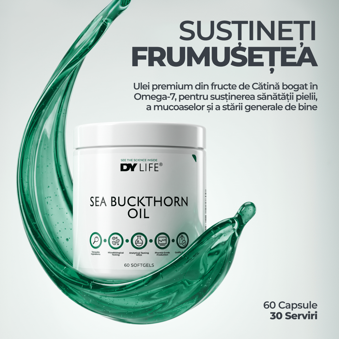 Sea Buckthorn Oil DY Life, 60 Softgels, 30 Serviri