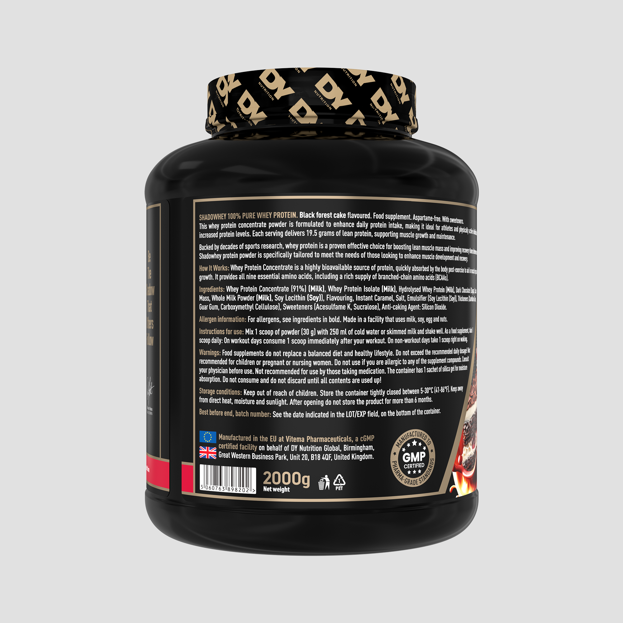 Shadowhey 100% Whey, 2kg, 66 de Serviri