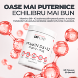 Vitamina D3+K2 2000IU + 75ug, 60 Softgels, 60 Serviri
