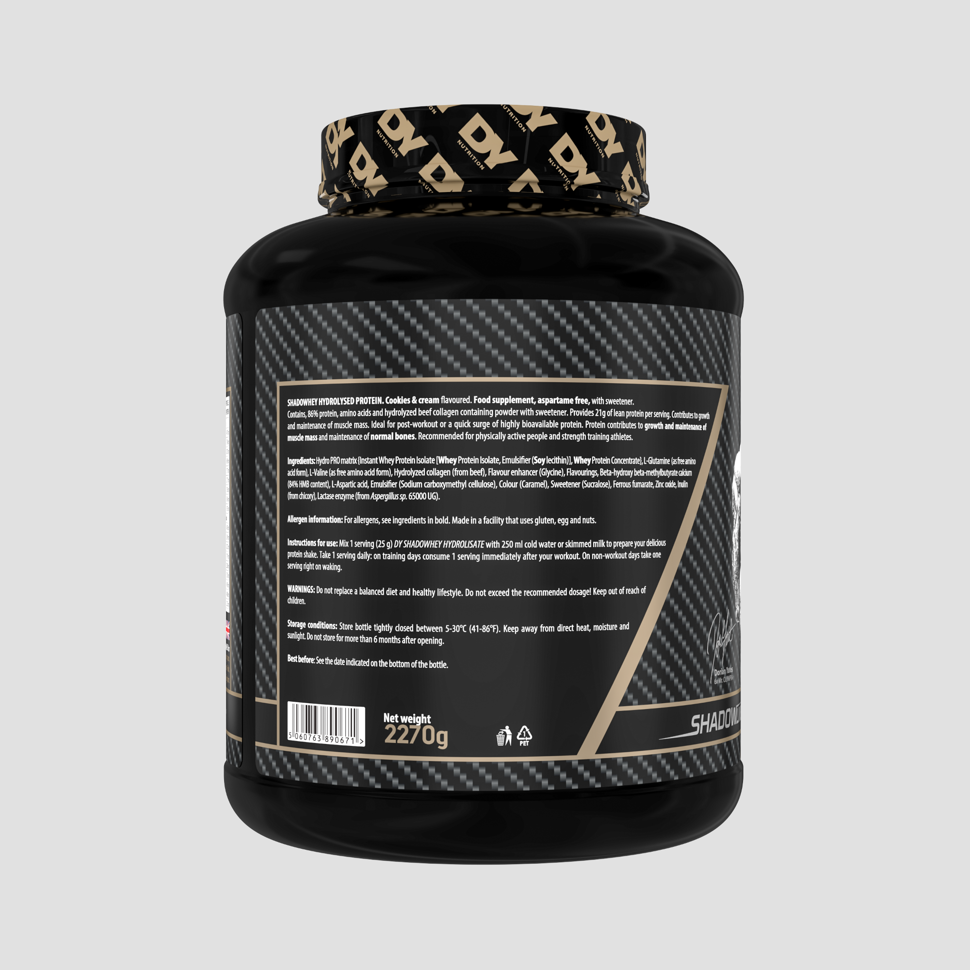 Proteină Hidrolizată Shadowhey 2.27kg, 90 de porții