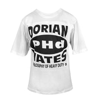 Tricou Dorian PHd Yates Alb si Negru Oversize